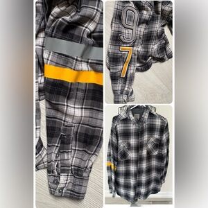 Furst Road Black and Gray Plaid Men's Shirt